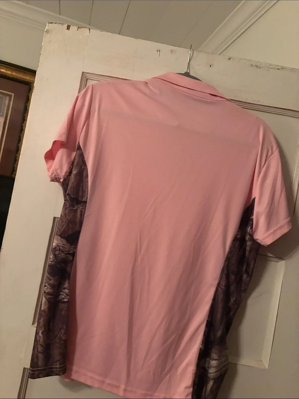 Realtree Pink Short-Sleeve Camo Panel Polo